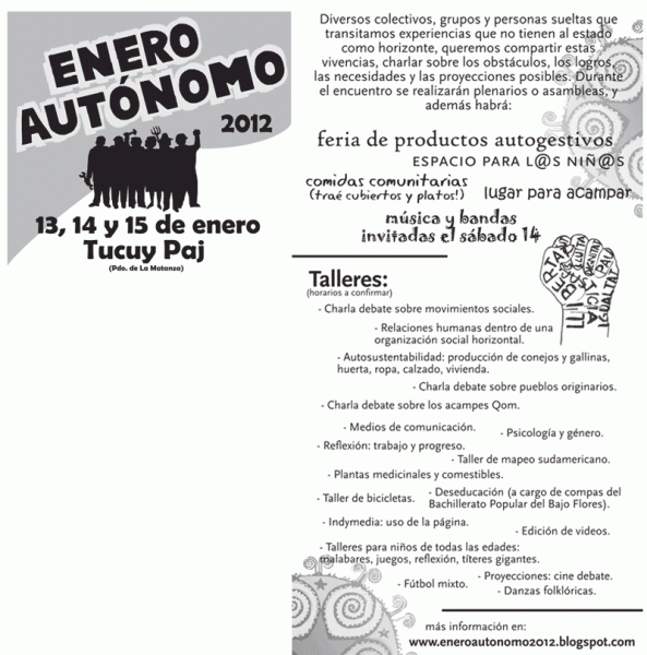 4to Enero Autonomo - Tucuy Paj Fabrica Reciclada La Tablada